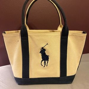 Ralph Lauren Navy & Ivory Purse